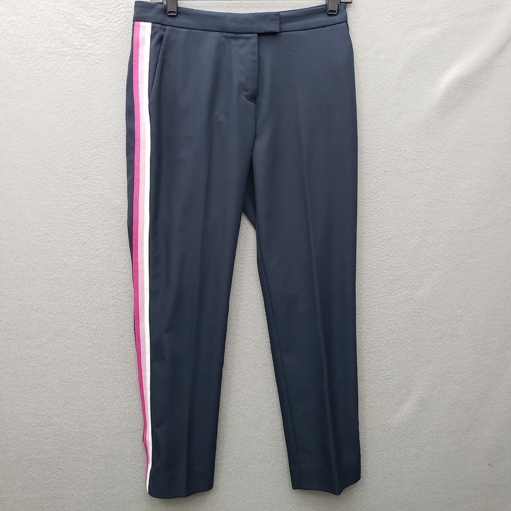 G/Fore Women's Tux Stripe Golf Pants Navy Blue Pink Activewear Trouser Size 4